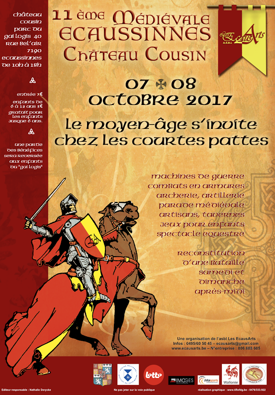 fête médiévale d'Ecaussinnes Affiche 2017